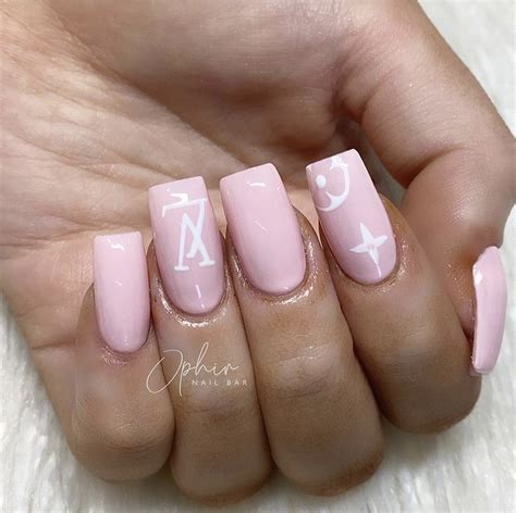 louis vuitton nails pink|Louis Vuitton nail transfer foil.